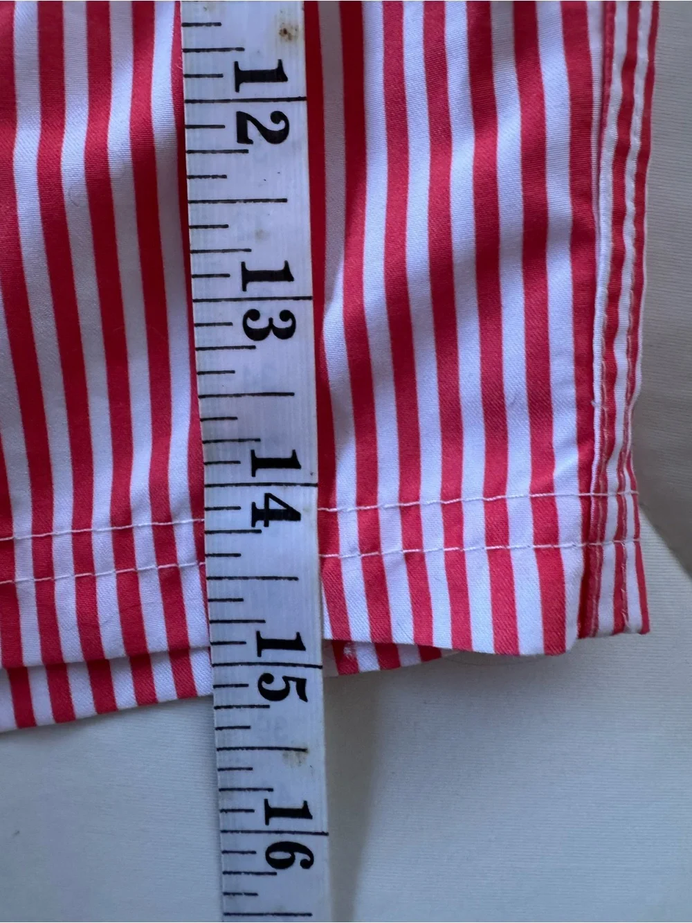 Maamgic Red and White Striped Swim Trunks Kids Size 8